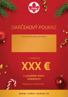 Darčekový poukaz vianočný červený