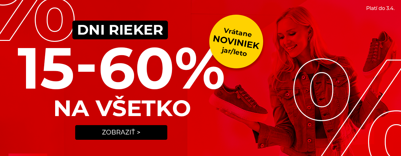 Dni Rieker: 15-60% na všetko