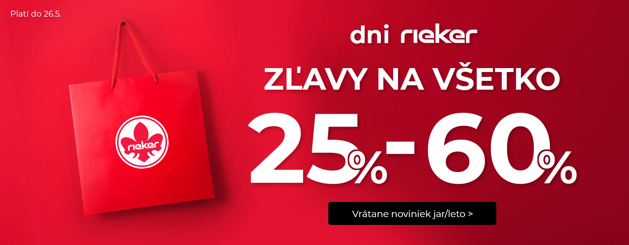 Dni Rieker - Zľavy na všetko 25-60%