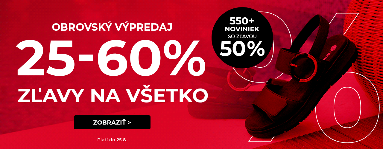 Obrovský výpredaj 25-60% na všetko
