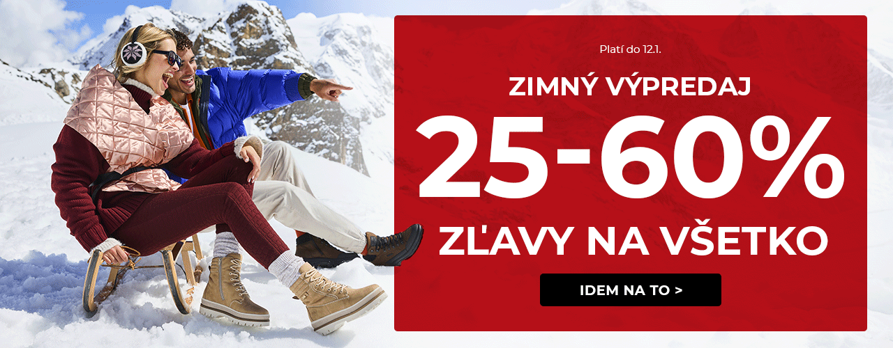 Zimný výpredaj 25-60% na všetko