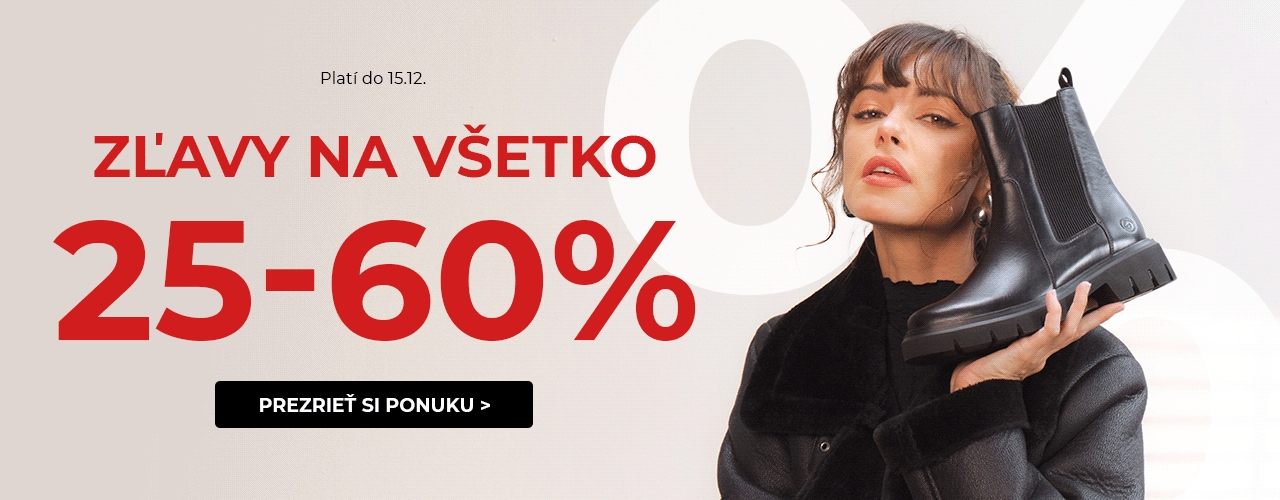 Zľavy 25-60% na všetko