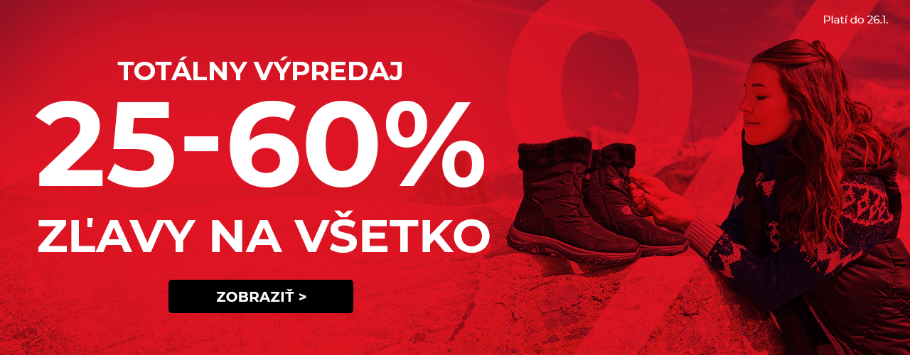 Totálny výpredaj 25-60% na vše