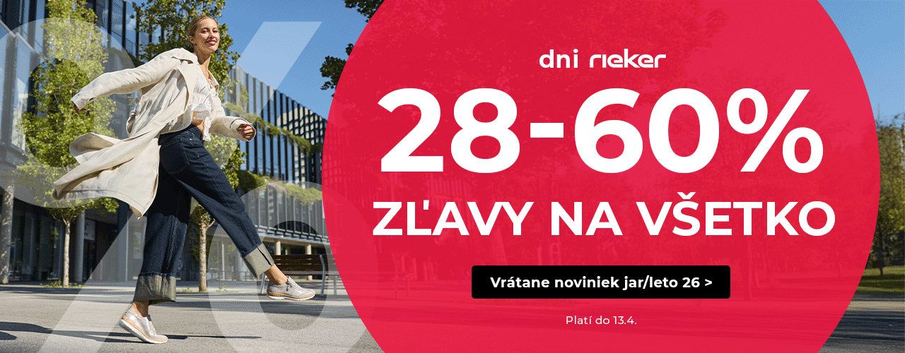 Dni Rieker Zľavy na všetko 28-60 %