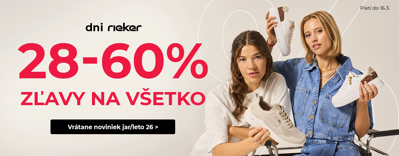 Dni Rieker Zľavy na všetko 28-60%