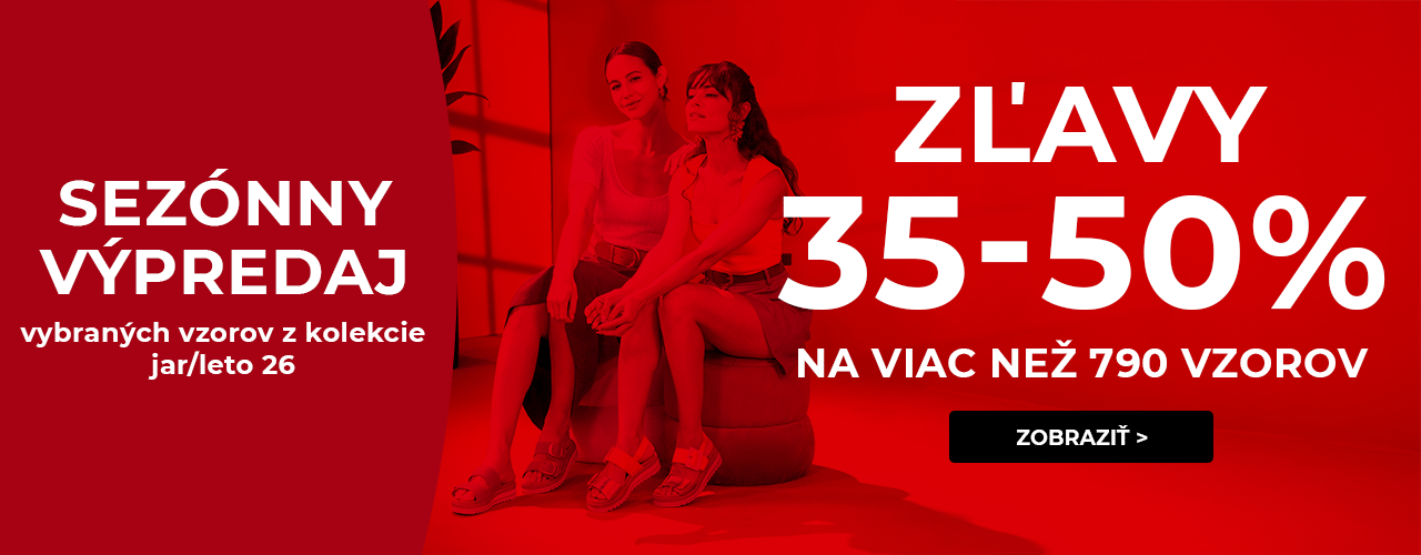 Sezónny výpredaj 35-50% na vybrané vzory Sezónny výpredaj 35-50% na vybrané vzory