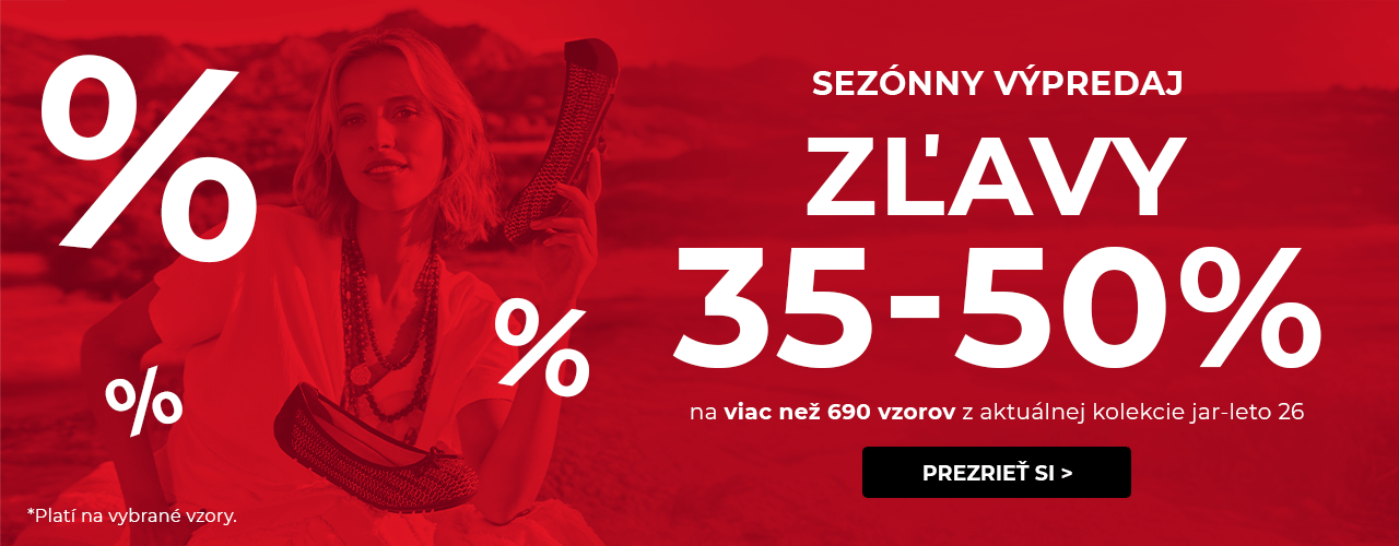 Sezónny výpredaj 35-50% na vybrané vzory Sezónny výpredaj 35-50% na vybrané vzory
