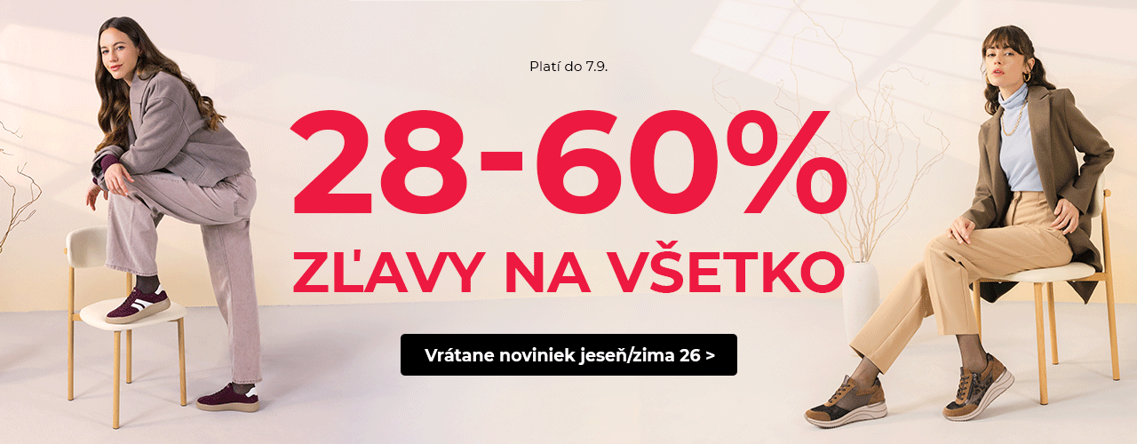 Zľavy na všetko 28-60% Zľavy na všetko 28-60%