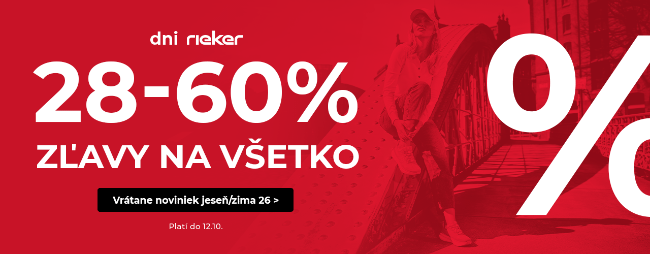 Dni Rieker 28-60% na všetko Dni Rieker 28-60% na všetko